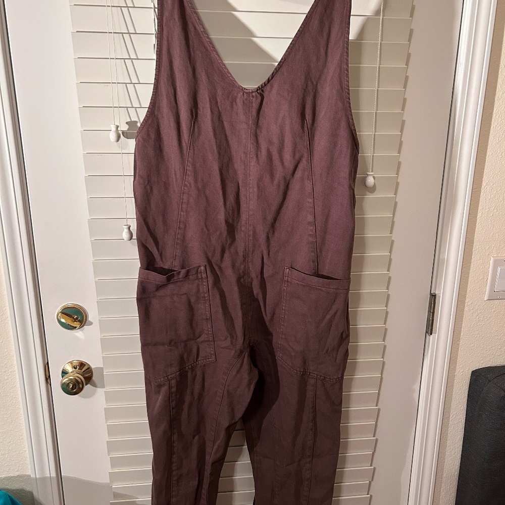 Free People overalls, v-neck, brown